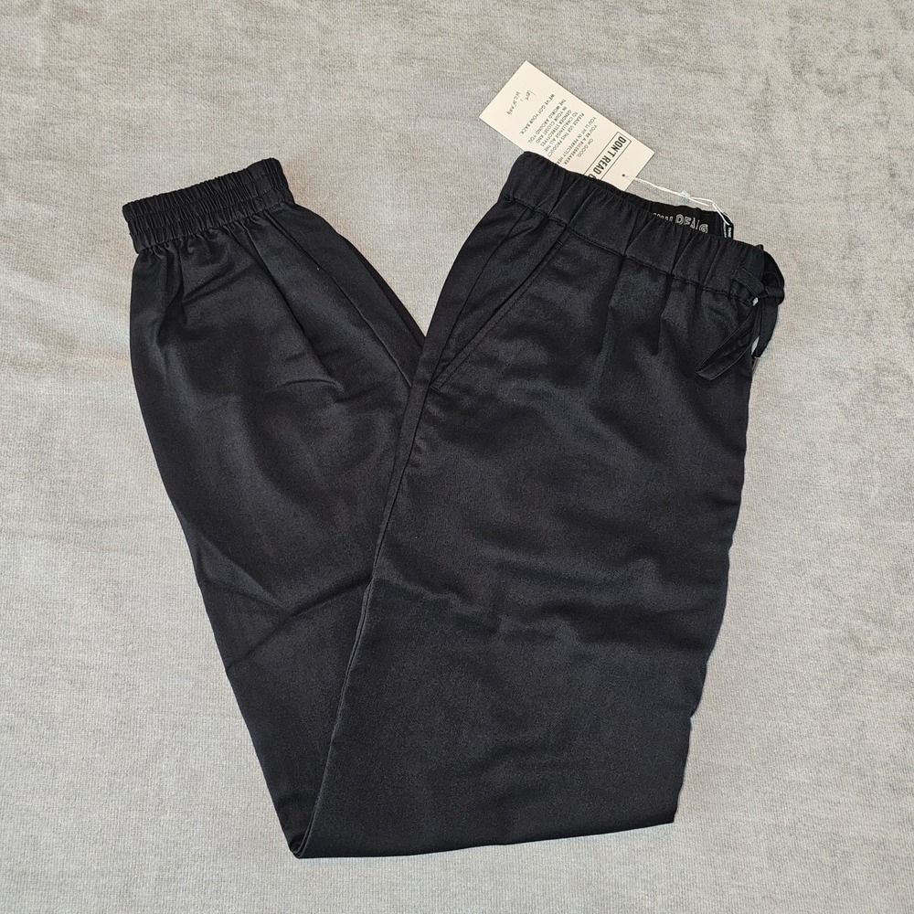 Wildfang Empower Drawstring Pant Womens Small Black Jogger Trousers NWT unisex